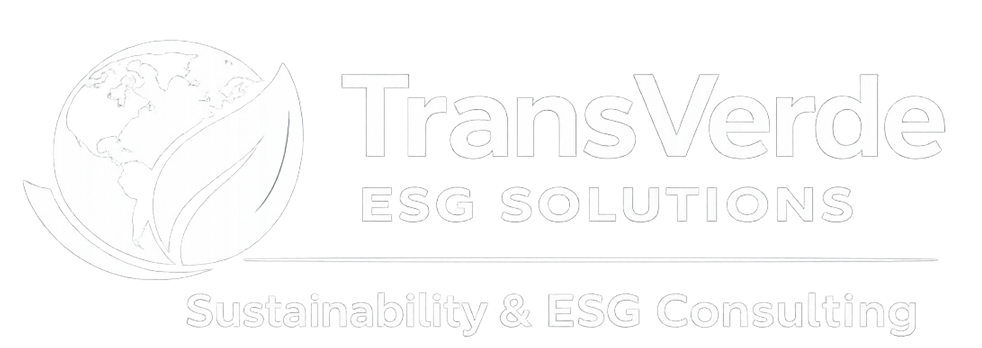 TransVerde ESG Solutions logo design transparent white cropped