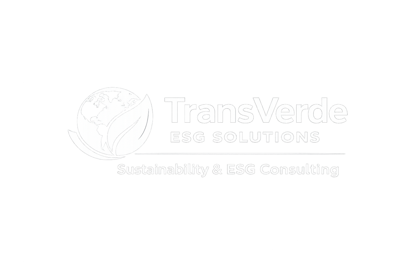 TransVerde ESG Solutions logo design transparent white
